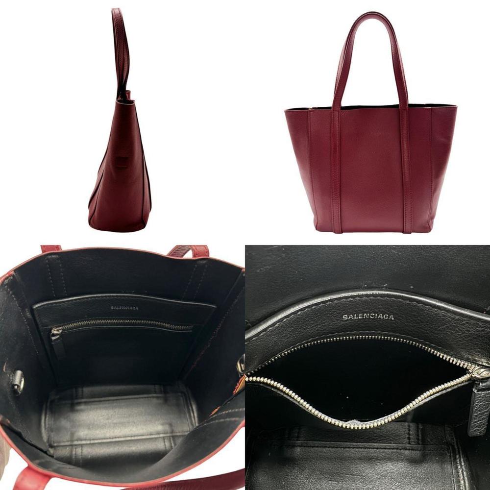 BALENCIAGA Handbag Shoulder Bag Everyday XXS Leather Bordeaux Unisex z0369 - Picture 2 of 5